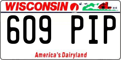 WI license plate 609PIP