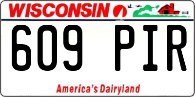 WI license plate 609PIR