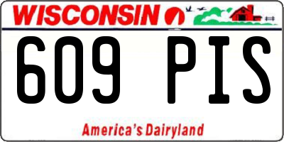 WI license plate 609PIS