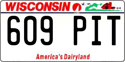 WI license plate 609PIT