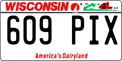 WI license plate 609PIX