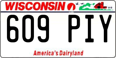 WI license plate 609PIY