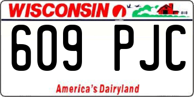 WI license plate 609PJC