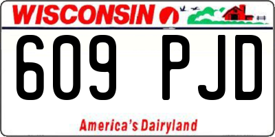 WI license plate 609PJD