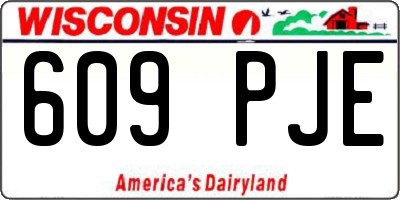 WI license plate 609PJE
