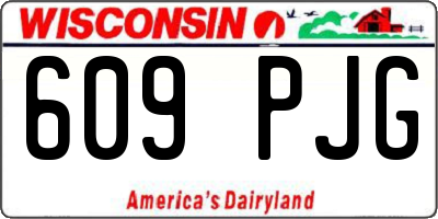 WI license plate 609PJG