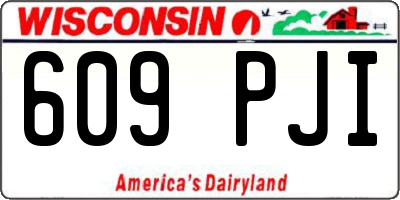 WI license plate 609PJI