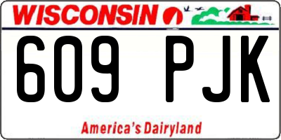 WI license plate 609PJK