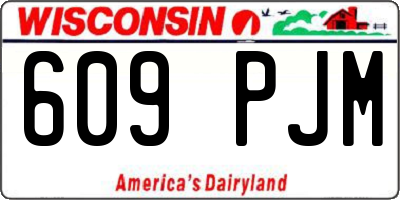 WI license plate 609PJM