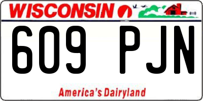 WI license plate 609PJN
