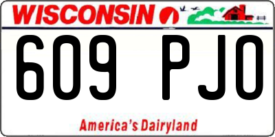 WI license plate 609PJO