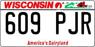 WI license plate 609PJR