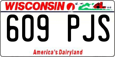 WI license plate 609PJS