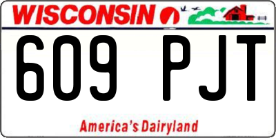WI license plate 609PJT
