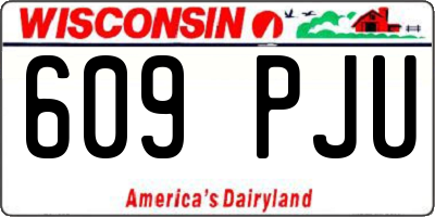 WI license plate 609PJU