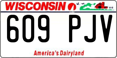 WI license plate 609PJV