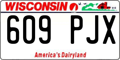 WI license plate 609PJX