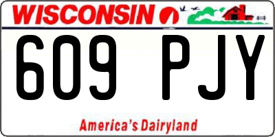 WI license plate 609PJY