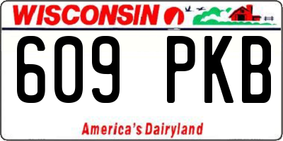 WI license plate 609PKB