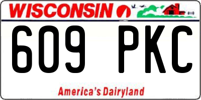 WI license plate 609PKC