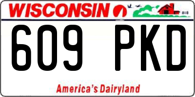 WI license plate 609PKD
