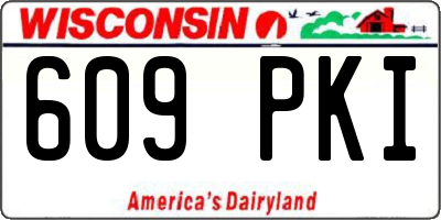 WI license plate 609PKI