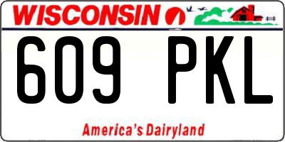WI license plate 609PKL