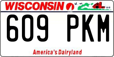 WI license plate 609PKM