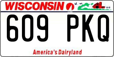 WI license plate 609PKQ