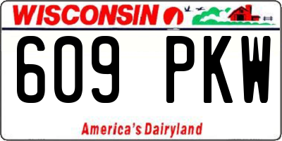 WI license plate 609PKW