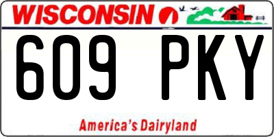 WI license plate 609PKY