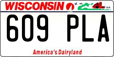 WI license plate 609PLA