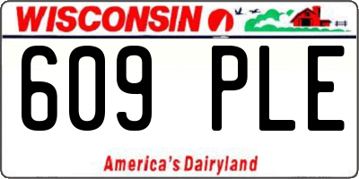 WI license plate 609PLE