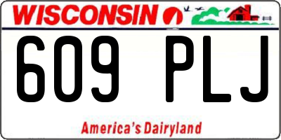 WI license plate 609PLJ