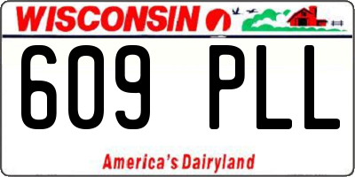 WI license plate 609PLL