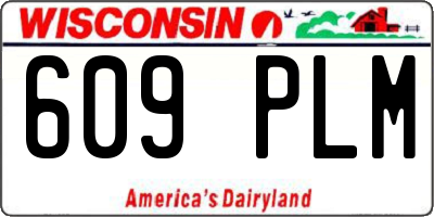 WI license plate 609PLM
