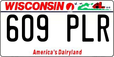 WI license plate 609PLR