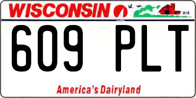 WI license plate 609PLT