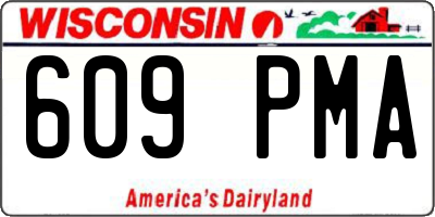 WI license plate 609PMA