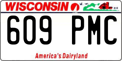 WI license plate 609PMC