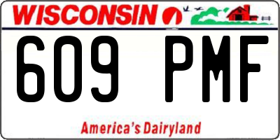 WI license plate 609PMF
