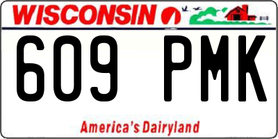 WI license plate 609PMK