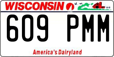WI license plate 609PMM