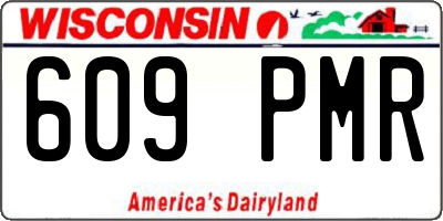 WI license plate 609PMR