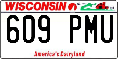 WI license plate 609PMU