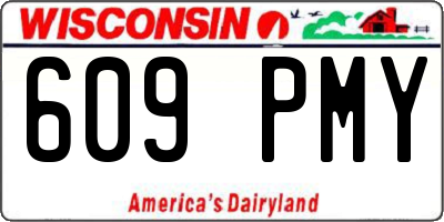 WI license plate 609PMY