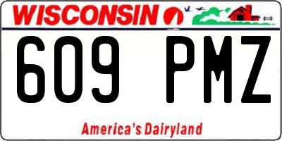 WI license plate 609PMZ