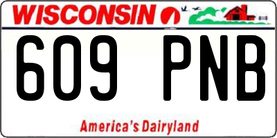 WI license plate 609PNB