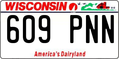 WI license plate 609PNN