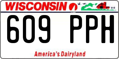 WI license plate 609PPH